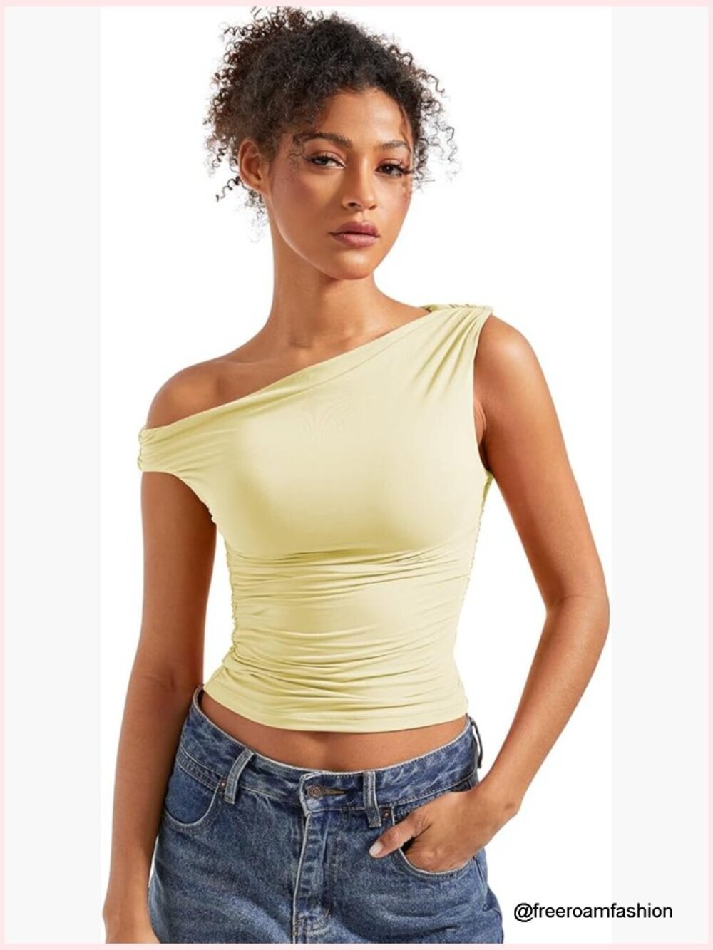 Off Shoulder Crop Tank Top Y2K Going Out Tops Buttery Soft Stretch